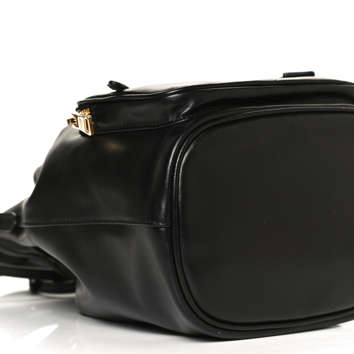 Prada Light Calfskin Saffiano Mini Bucket Crossbody Bag Black 8 of 11
