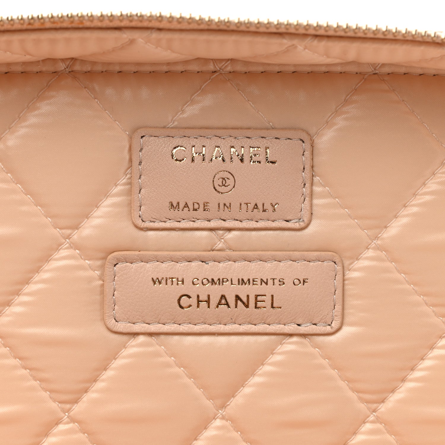 Chanel Lambskin Quilted Large Vanity Pouch Beige Clair 6 of 7