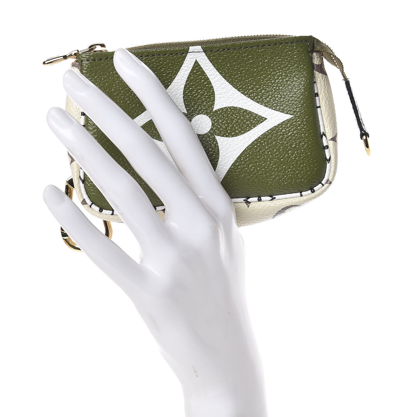 Monogram Giant Micro Pochette Accessories Kaki White