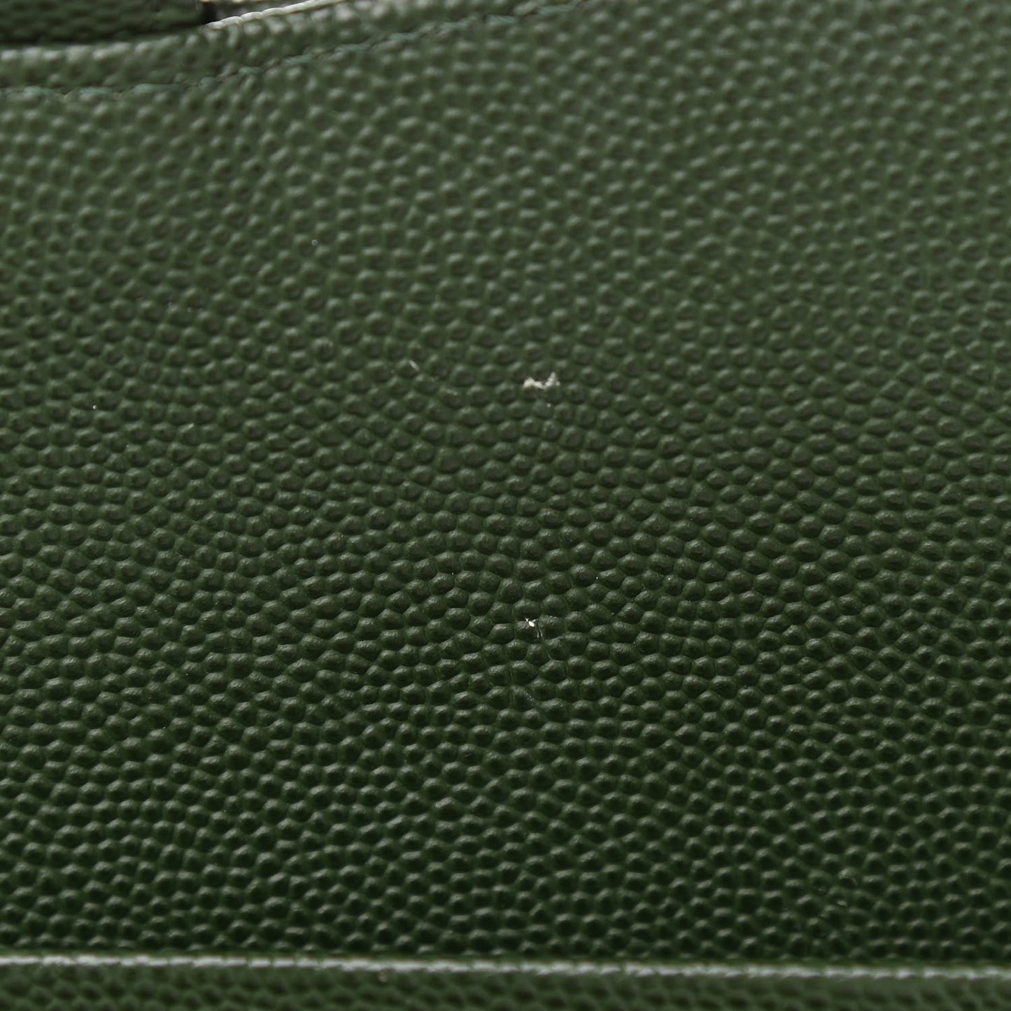Caviar Quilted Jumbo Double Flap Dark Green