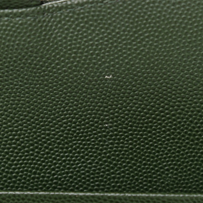 Chanel Caviar Quilted Jumbo Double Flap Dark Green 10 of 15