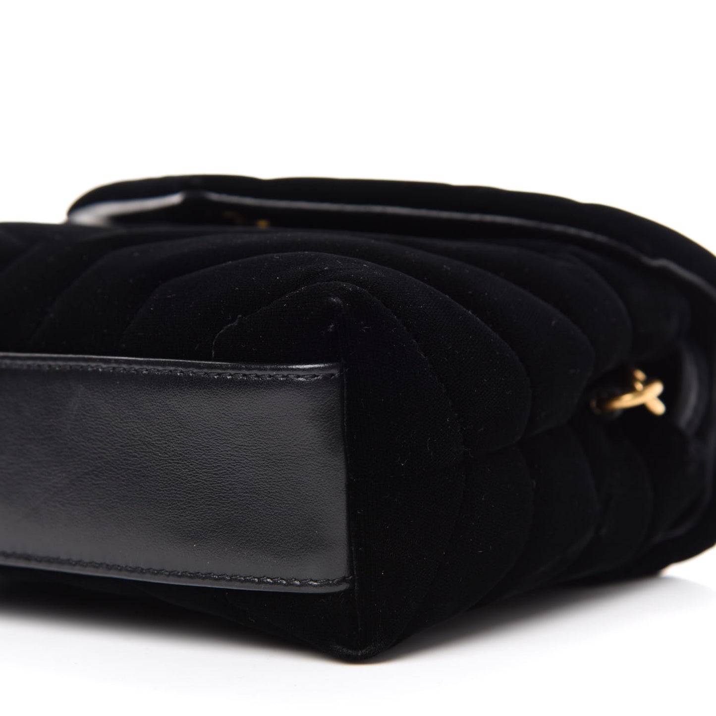 Velvet Y Quilted Monogram Toy Loulou Chain Satchel French Black