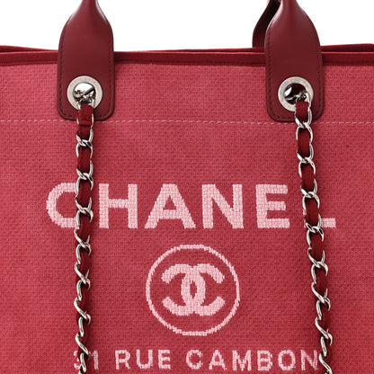 Chanel Canvas Medium Deauville Tote Red 8 of 14