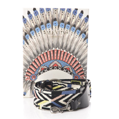 Valentino Garavani Canvas Native Couture Embroidered Rockstud Guitar Strap 3 of 3