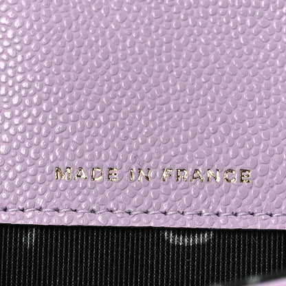 Chanel Caviar Quilted Flap Card Holder Wallet Light Purple 8 of 9