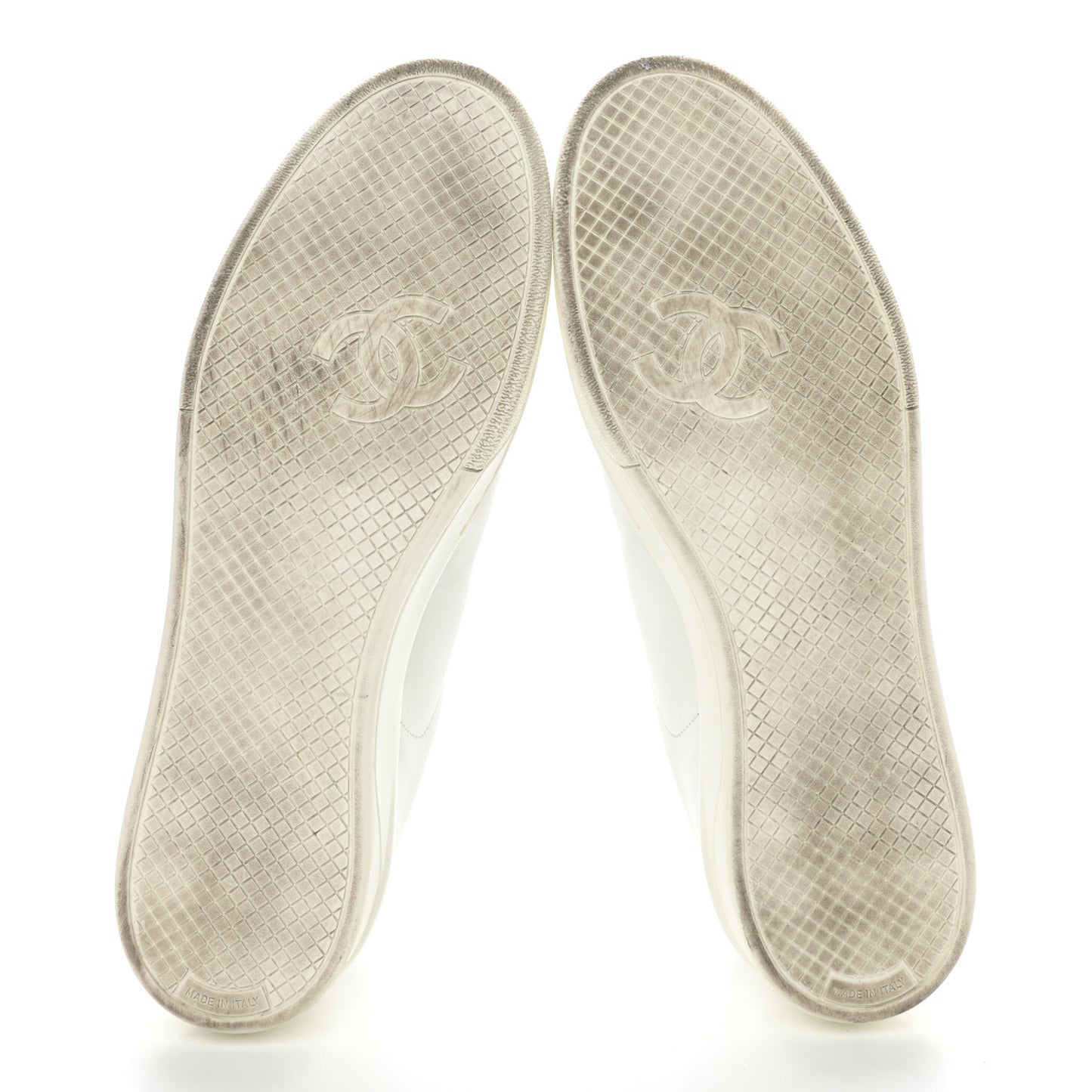 Calfskin CC Womens Sneakers 41.5 White