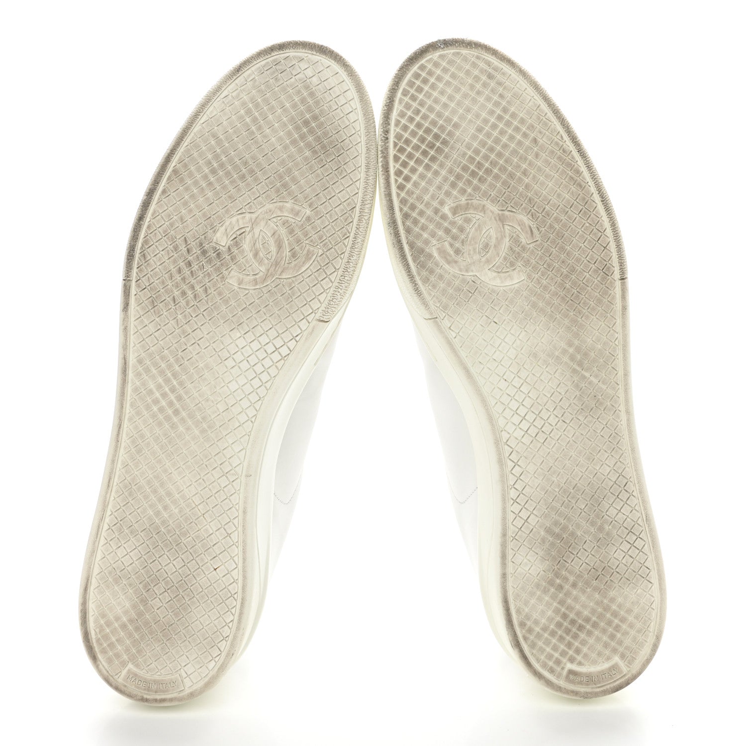 Chanel Calfskin CC Womens Sneakers 41.5 White 5 of 9