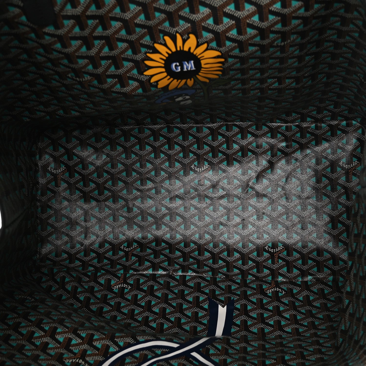 Goyard Goyardine Sunflower Reversible Saint Louis Claire Voie GM Black Opaline 10 of 18