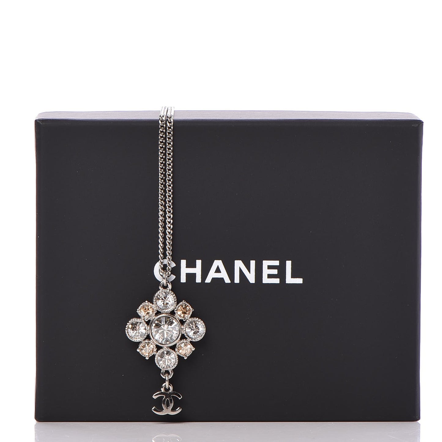 Crystal CC Necklace Silver