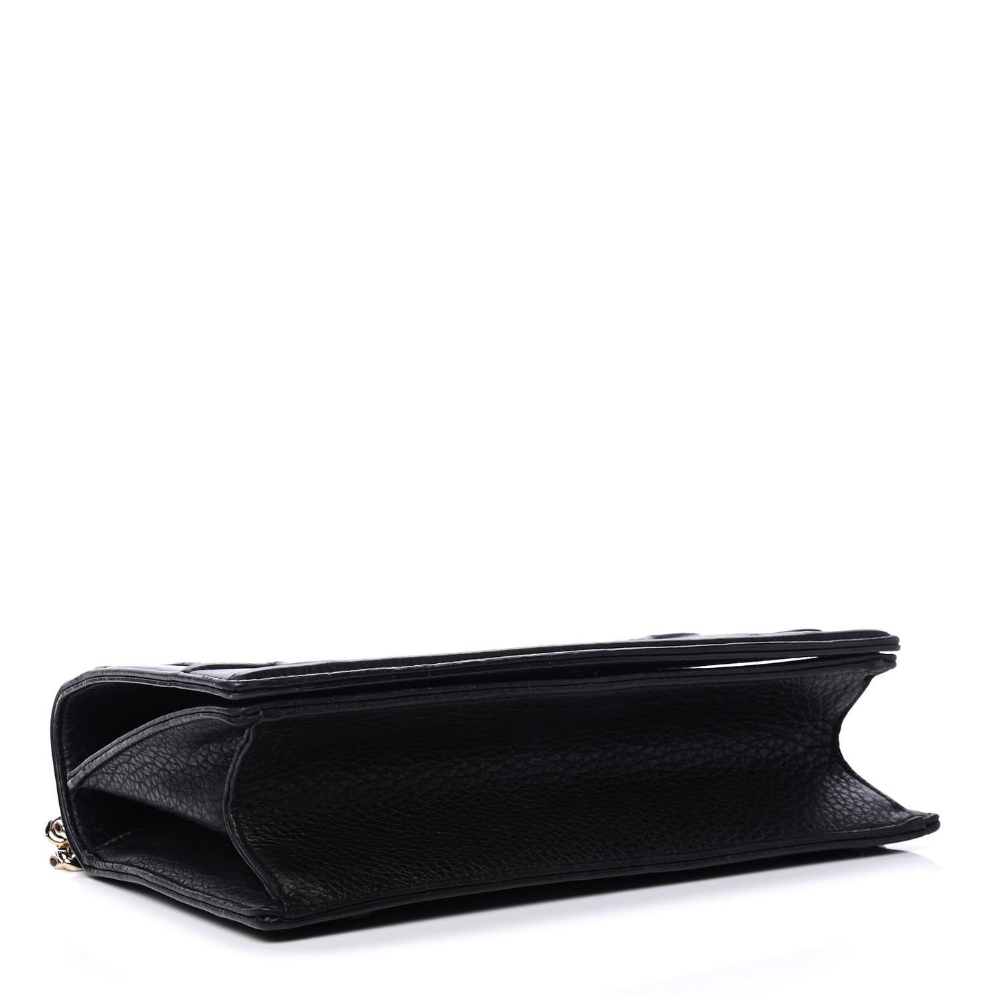 Grained Calfskin Medium Diorama Flap Bag Black
