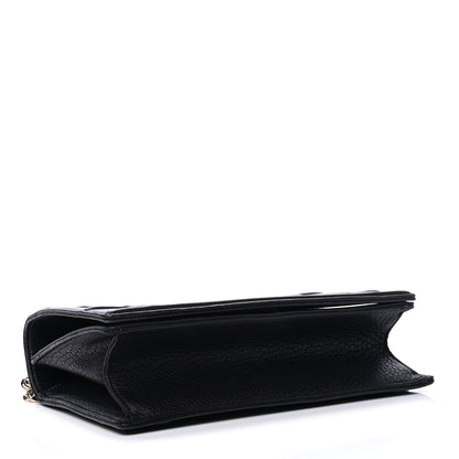 Christian Dior Grained Calfskin Medium Diorama Flap Bag Black 3 of 4