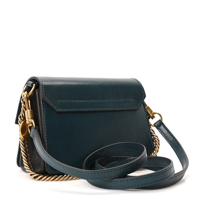 Givenchy Goatskin Suede Mini GV3 Shoulder Bag Prussian Blue Grey 3 of 9
