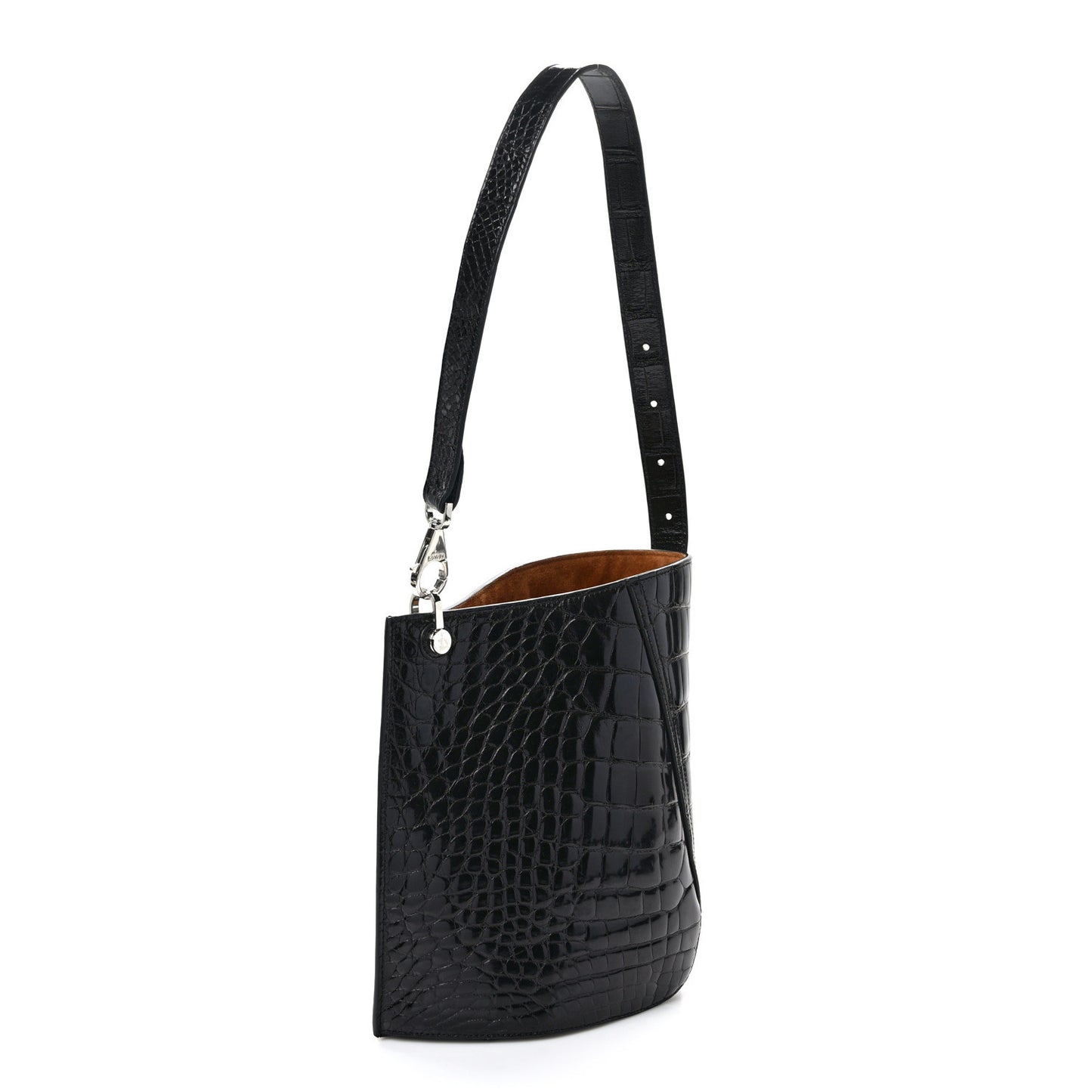Alligator Small Hook Bag Black