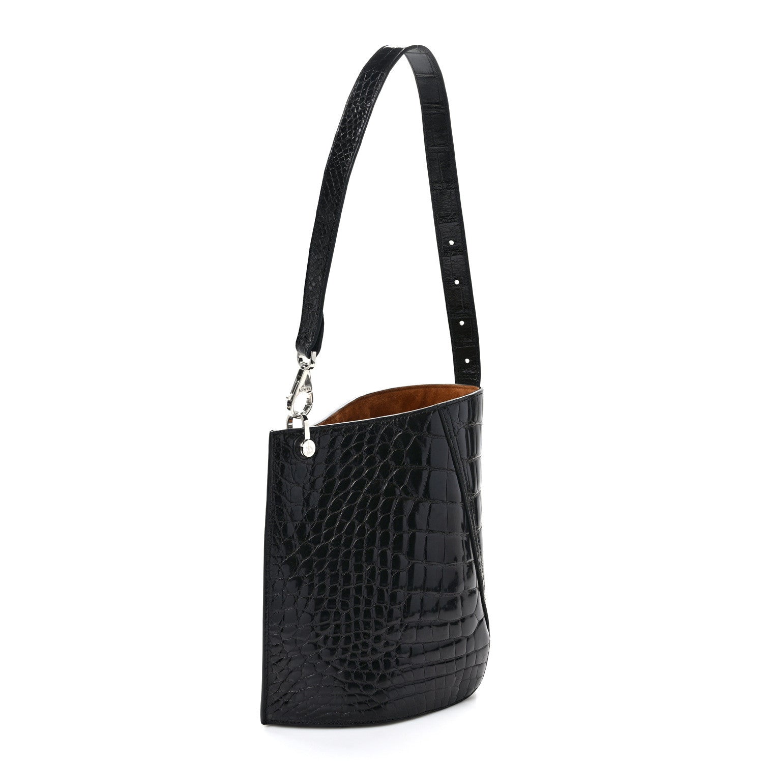Lanvin Alligator Small Hook Bag Black 4 of 12
