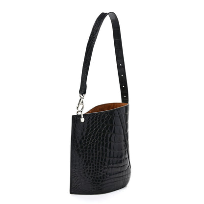 Lanvin Alligator Small Hook Bag Black 4 of 12