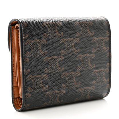 Celine Triomphe Canvas Small Triomphe Wallet Tan 4 of 8