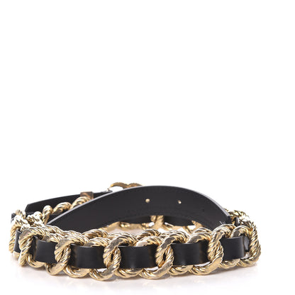Gucci Calfskin Torchon Double G Chain 25mm Belt 90 36 Black 3 of 6