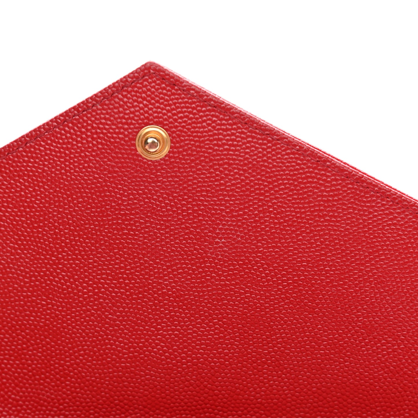 Grain De Poudre Matelasse Chevron Monogram Chain Wallet Red