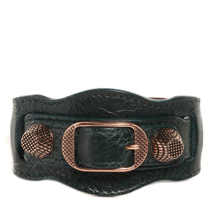 Balenciaga Agneau Arena Giant 12 Rose Gold Hardware Bracelet Size Medium Poker Fonce 1 of 7