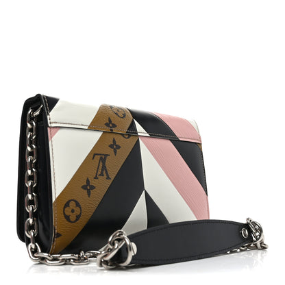 Louis Vuitton Epi Reverse Monogram Twist Chain Wallet Rose Ballerine 3 of 9