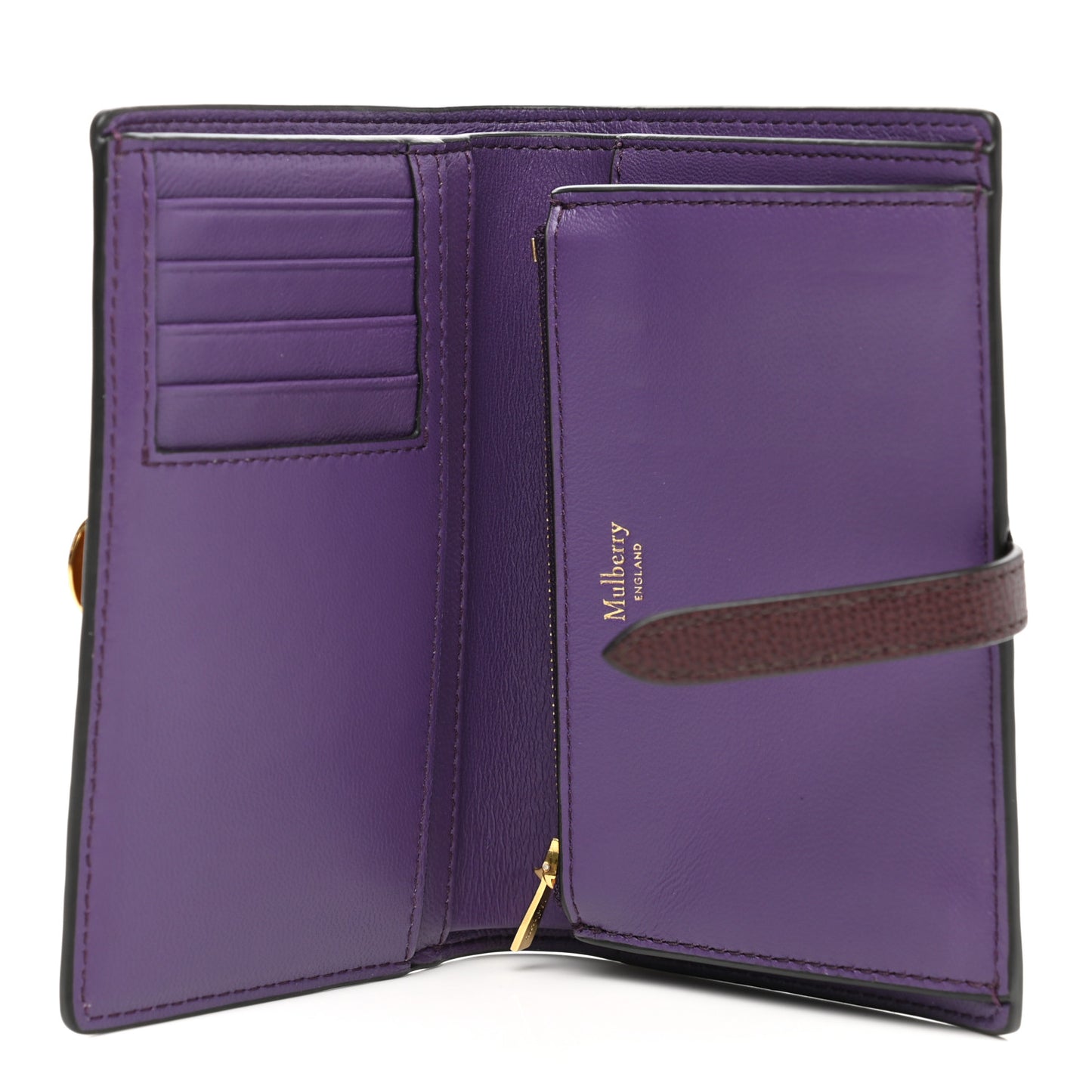 Cross Grain Calfskin Tree Wallet Oxblood