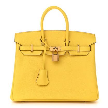 Hermes Taurillon Novillo Birkin 25 Jaune De Naples 1 of 11