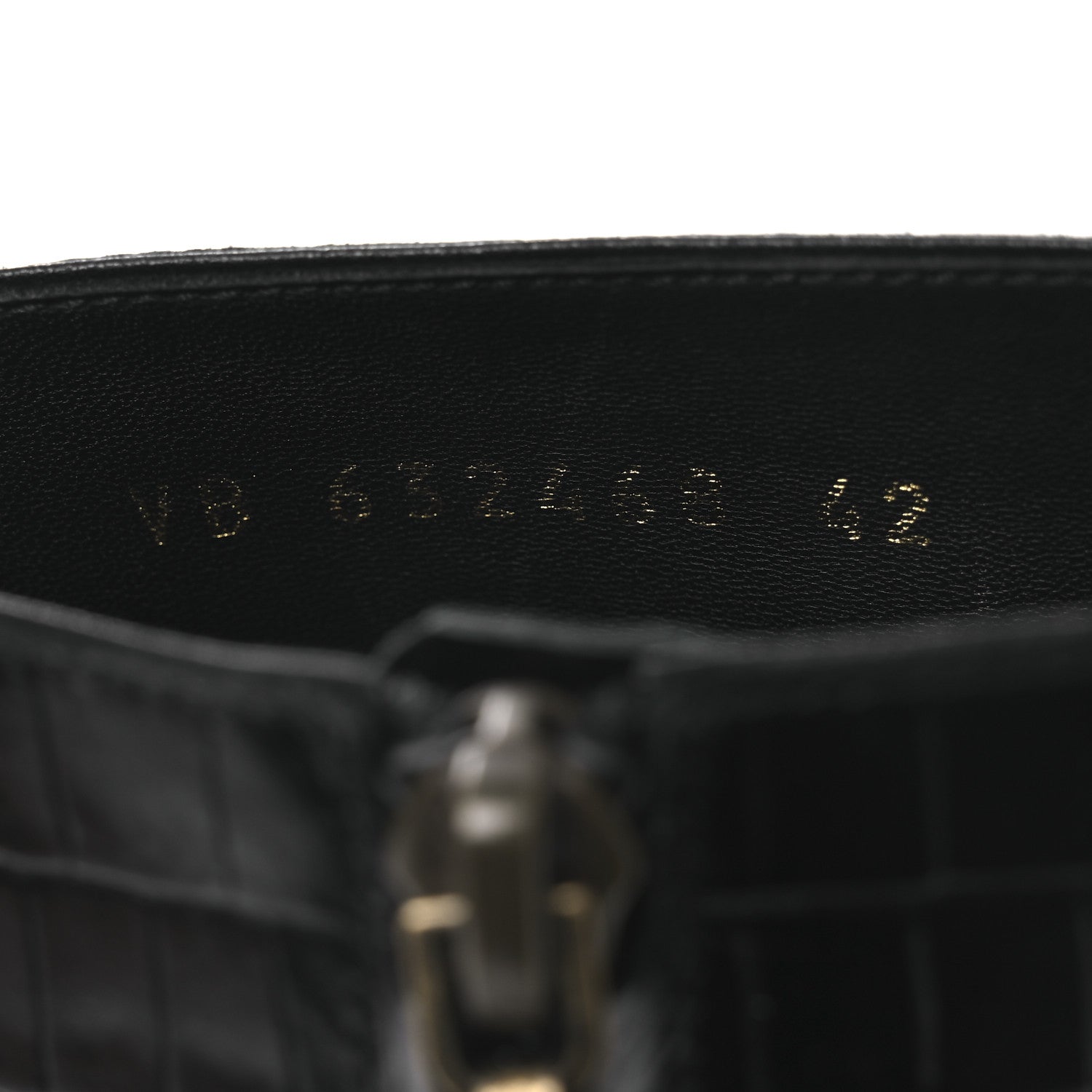 Saint Laurent Shiny Crocodile Embossed Jane 90 Zip Booties 42 Black 10 of 11