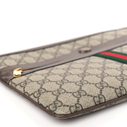 Gucci GG Supreme Monogram Large Ophidia Pouch Clutch Brown 8 of 9