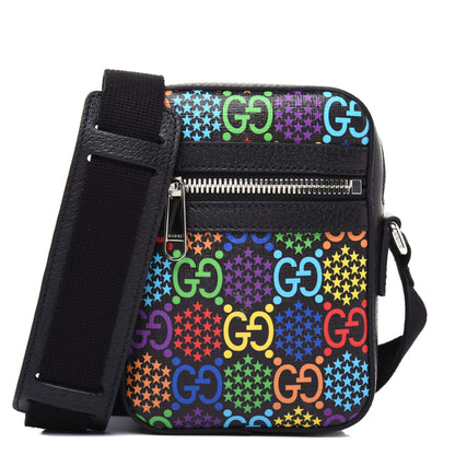 Gucci GG Supreme Monogram Psychedelic Messenger Bag Black 1 of 13