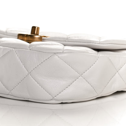 Chanel Lambskin Quilted Mini Lacquered Chain Flap White 5 of 9
