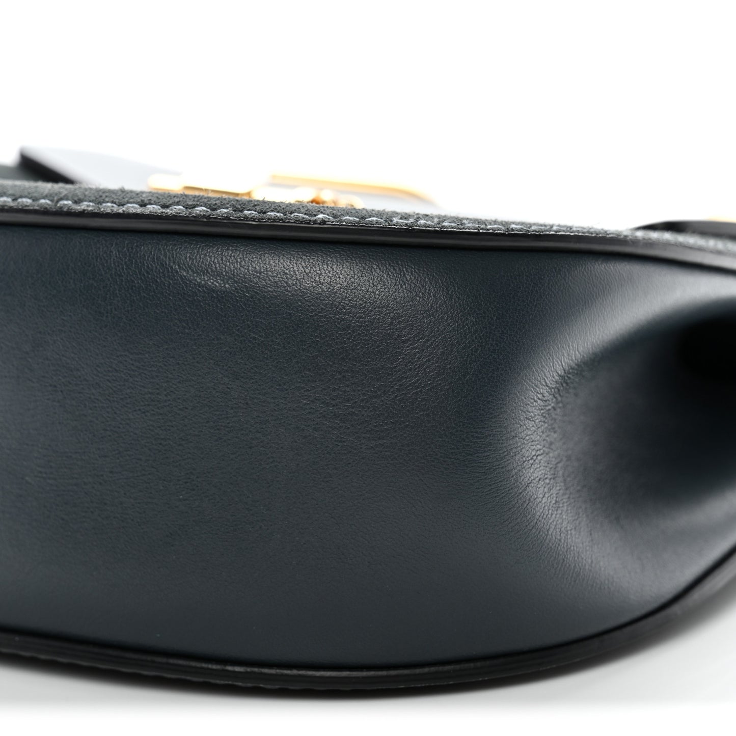 Suede Smooth Calfskin Mini Drew Shoulder Bag Cloudy Blue