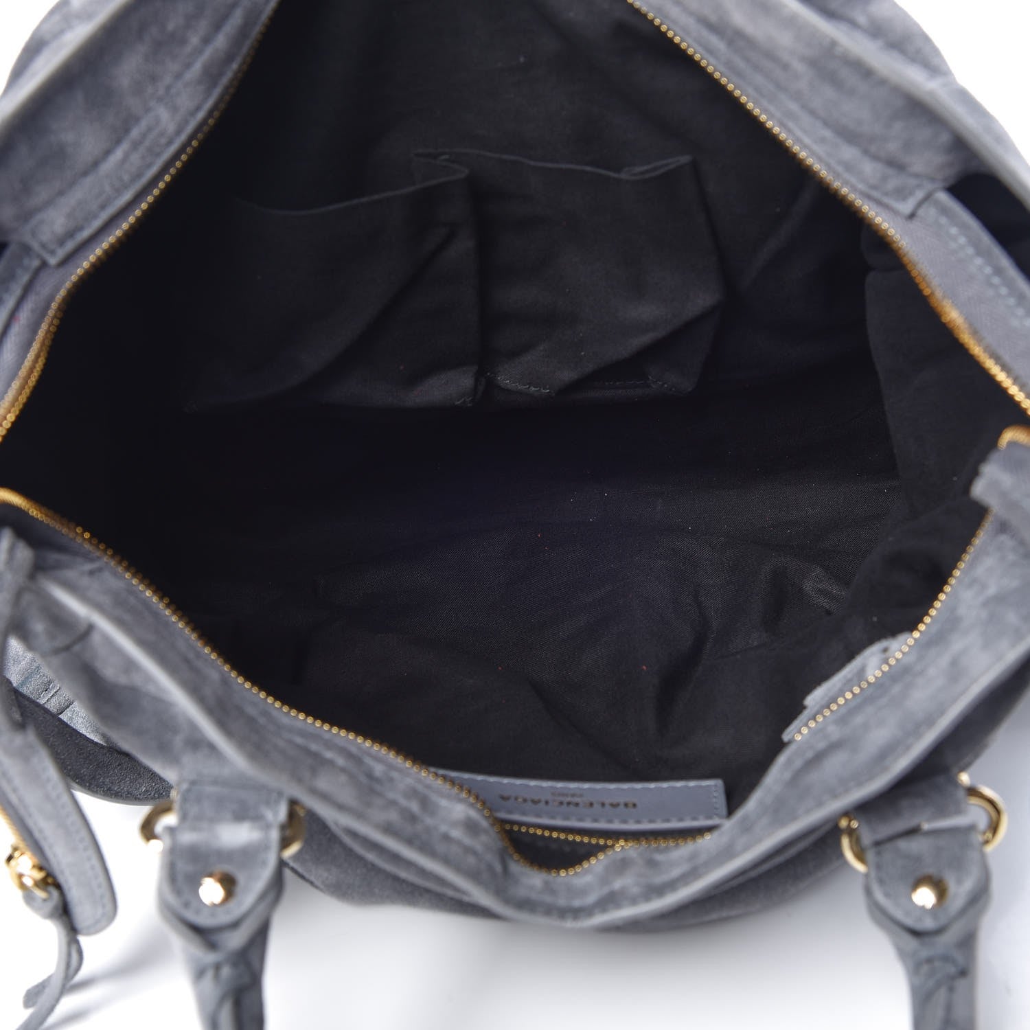Balenciaga Baby Daim Suede Gold Metallic Edge Hardware City Gris Plomb 6 of 17