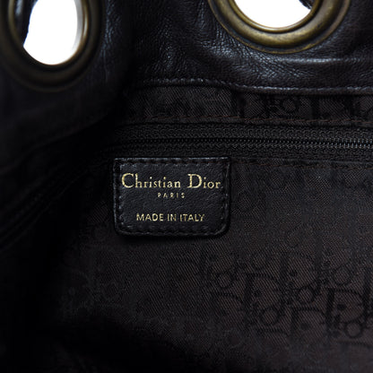 Christian Dior Suede Cannage Drawstring Bag Brown 9 of 11