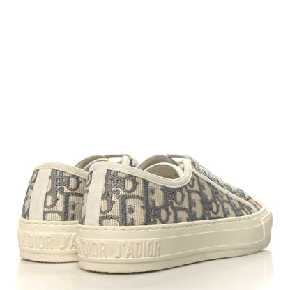 Christian Dior Canvas Oblique Walk'N'Dior Low Top Sneakers 36.5 Stone Grey 4 of 9