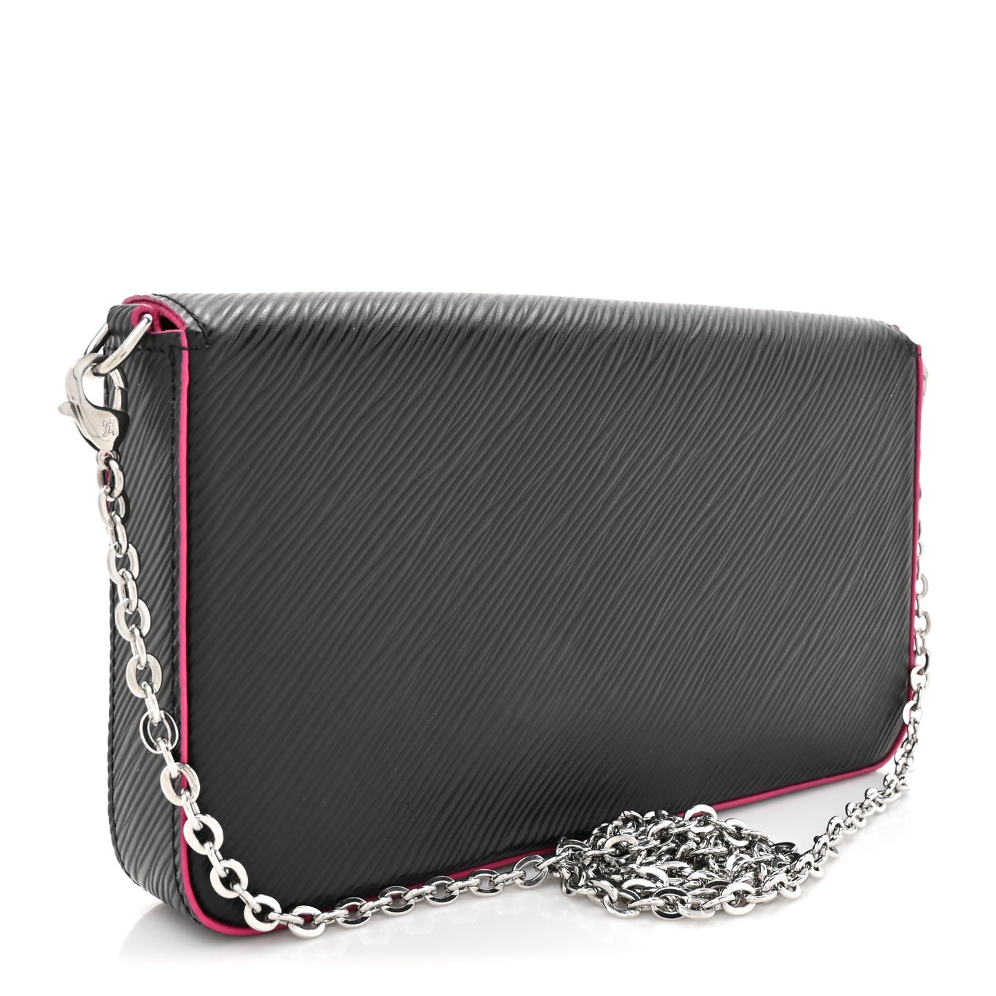 Epi Pochette Felicie Black Hot Pink