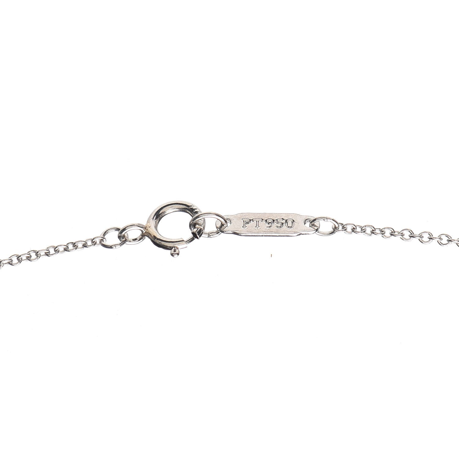Tiffany Platinum Diamond .17ct Solitaire Pendant Necklace 5 of 6