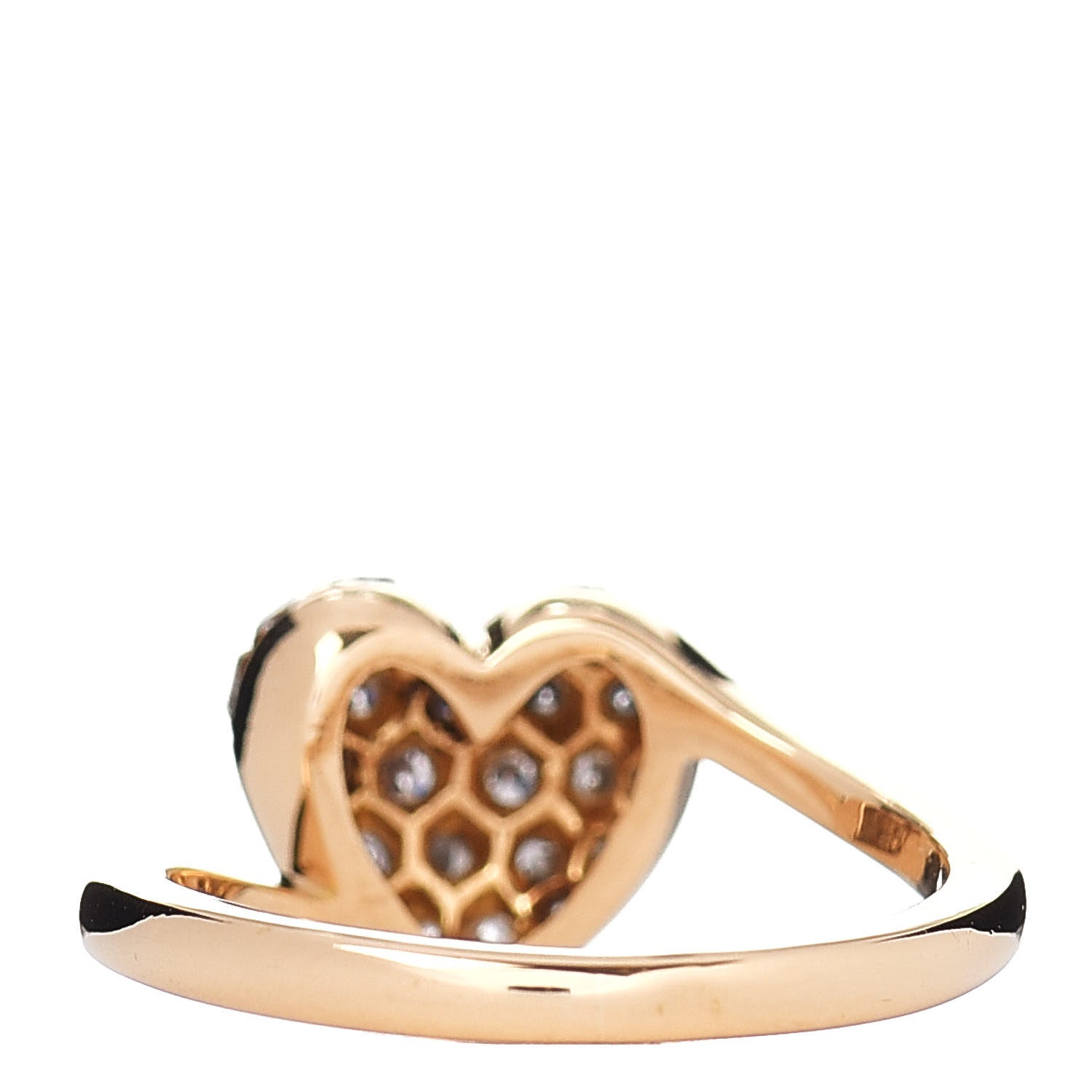 Cartier 18K Yellow Gold Diamond Heart Ring 50 5.25 3 of 4