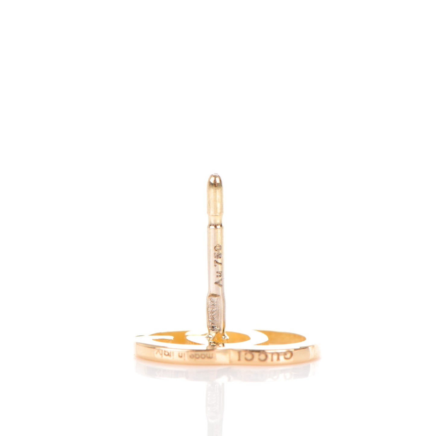 18K Yellow Gold GG Tissue Stud Earrings