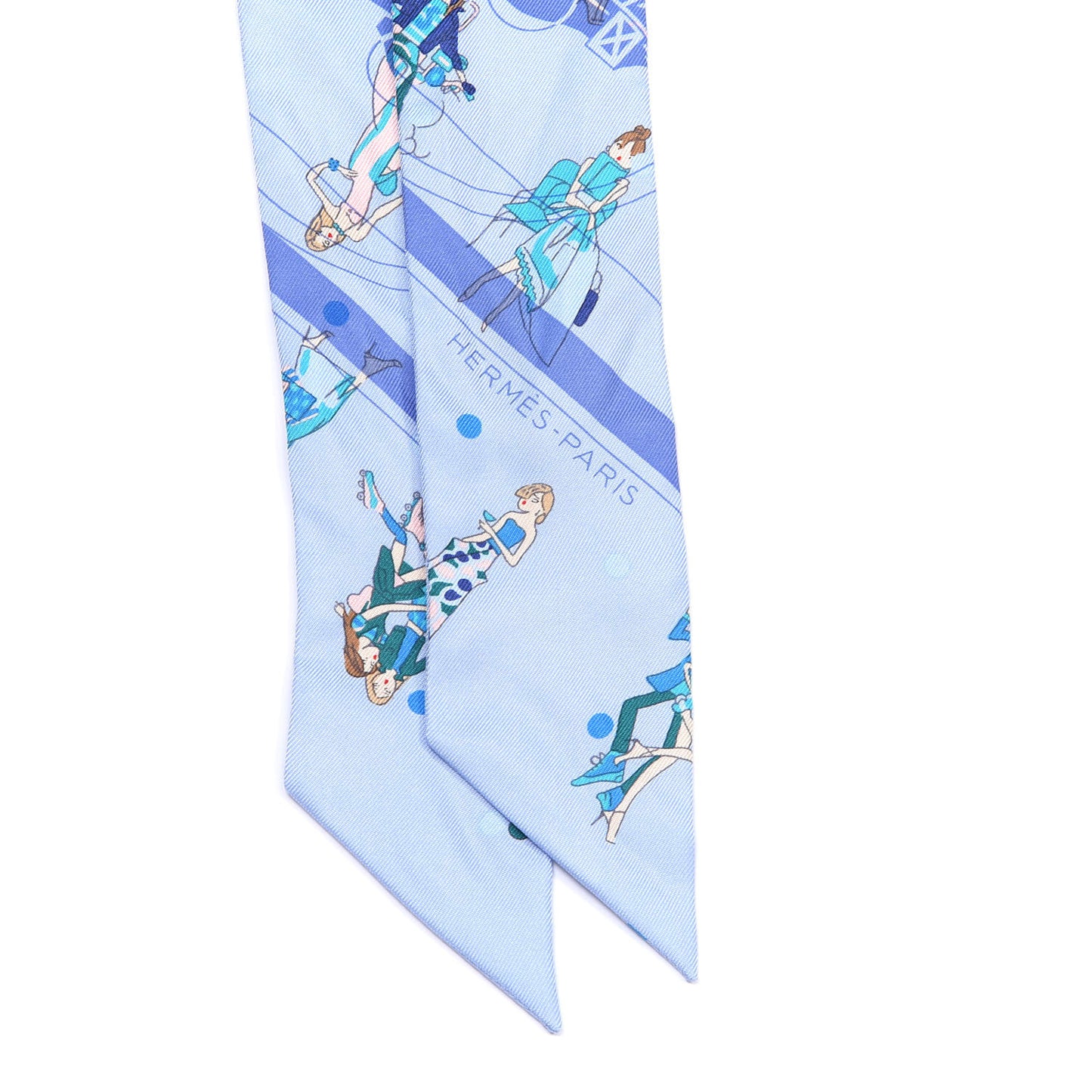 Silk Ex-Libris Les Parisiennes Twilly Ciel Turquoise Lavender