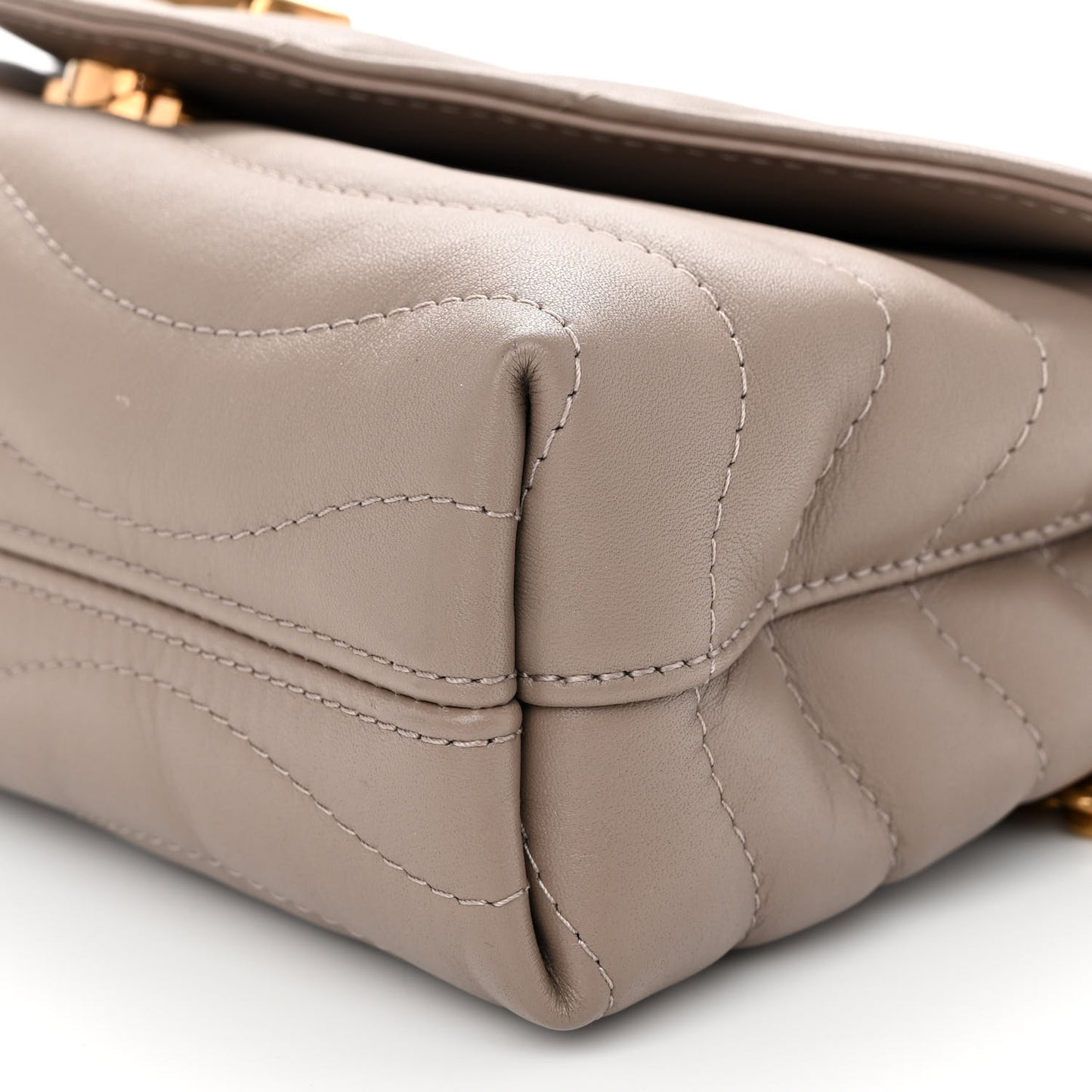 Calfskin LV New Wave Chain Bag Taupe