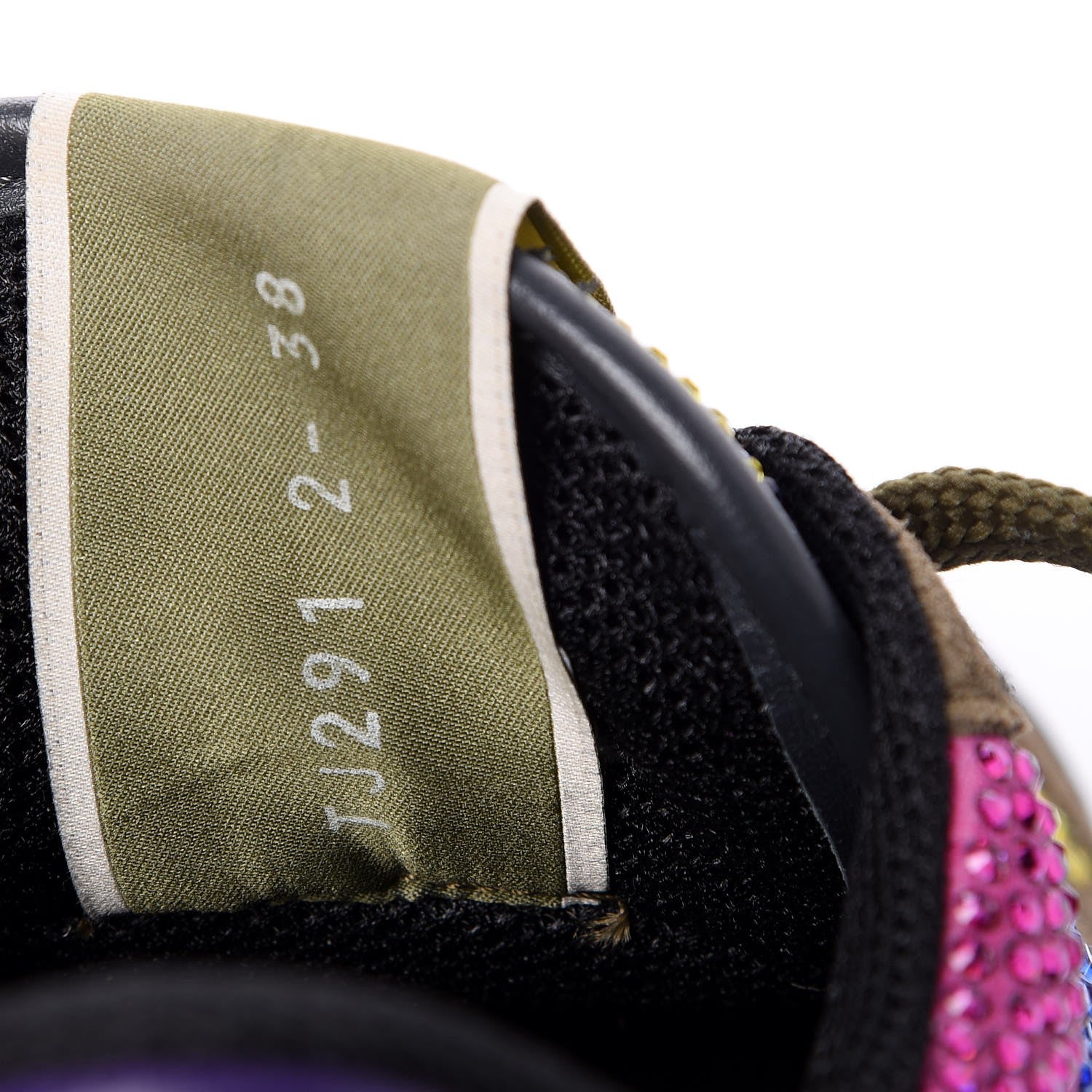 Valentino Garavani Suede Crystal Camouflage Womens Rockrunner Sneakers 38 Multicolor 7 of 10