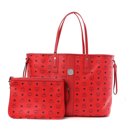 MCM Visetos Large Liz Reversible Shopper Tote Ruby Red 1 of 13
