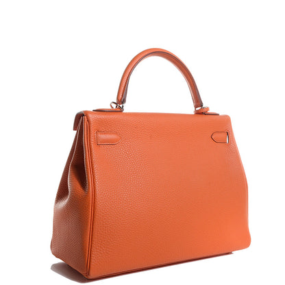 Hermes Togo Kelly Retourne 32 Orange 3 of 22