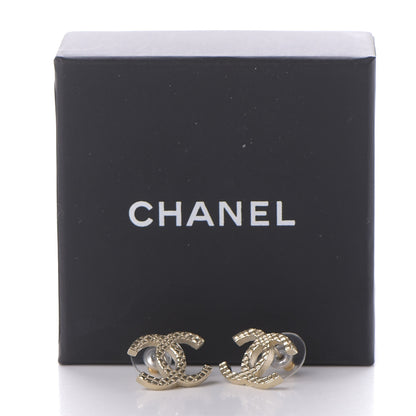 Chanel Quilted CC Earrings Gold 5 of 5