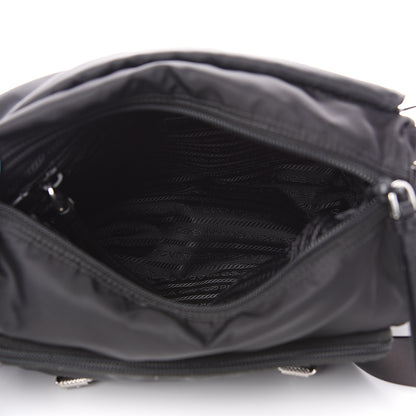 Prada Nylon New Vela Studded Messenger Black Fuoco 4 of 10