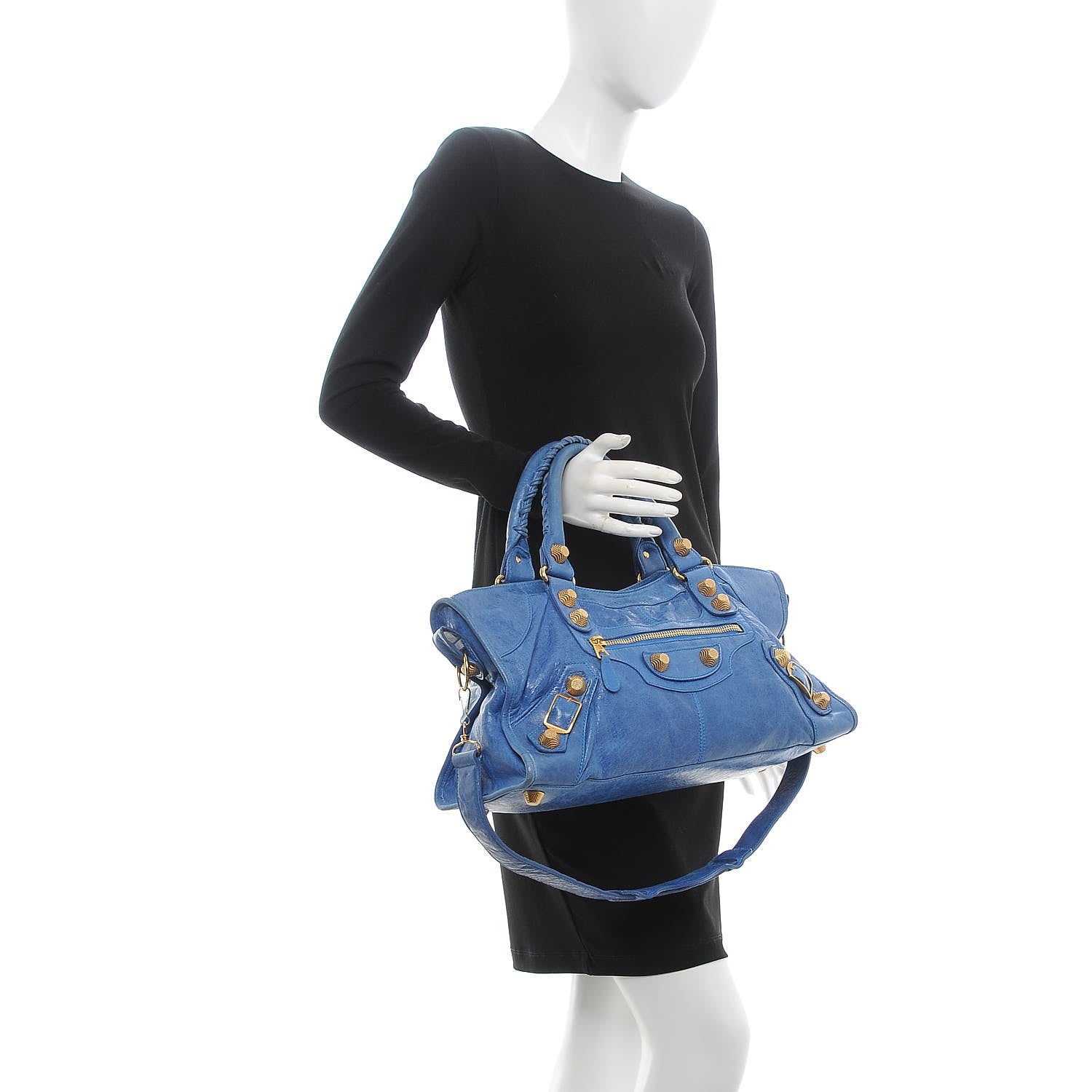 Balenciaga Agneau Giant 21 Gold Hardware Part Time Electric Bleu 2 of 12