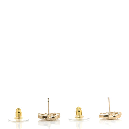Chanel Crystal CC Earrings Gold 3 of 5