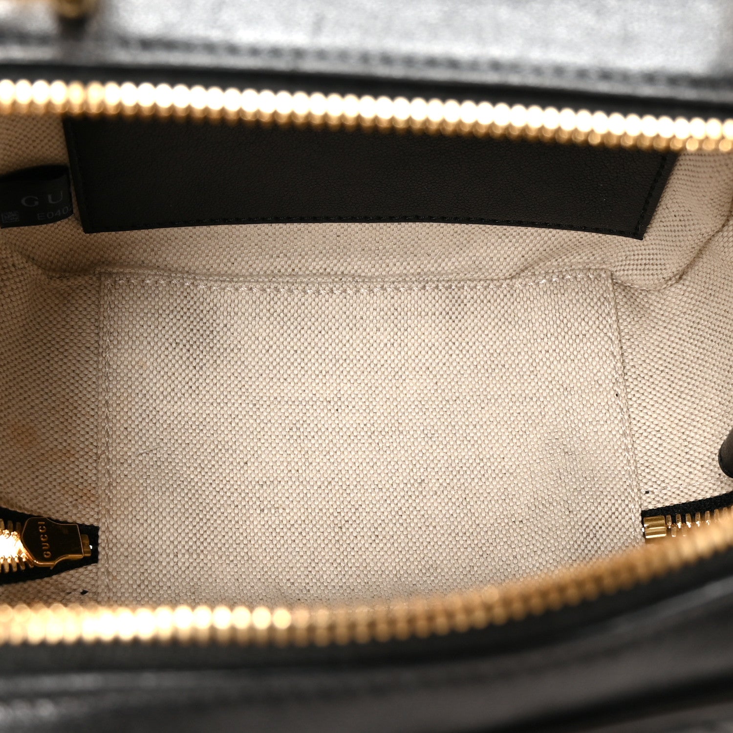 Gucci Sakai Be Green Calfskin Diagonal Stitched Blondie Top Handle Bag Black 5 of 11