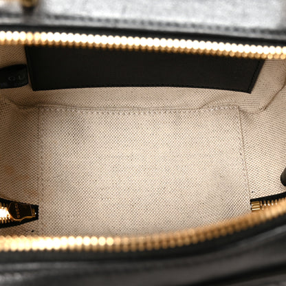 Gucci Sakai Be Green Calfskin Diagonal Stitched Blondie Top Handle Bag Black 5 of 11