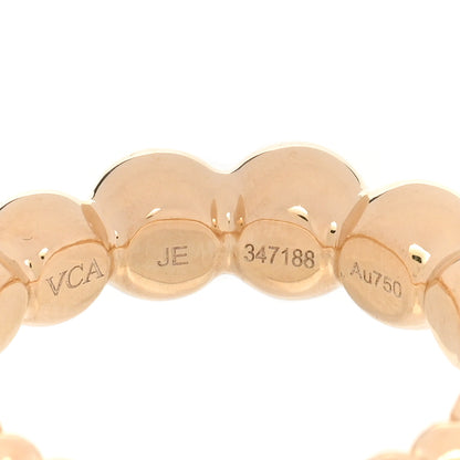 Van Cleef & Arpels 18K Rose Gold Perlee Pearls of Gold Variation Ring 50 5.25 4 of 5